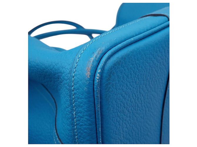 Hermès Hermes Garden PM Tote Bag Blau - Ansicht 9