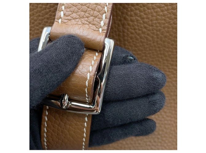 Hermès Bolsa Hermes Kara em couro Alezan Marrom - vista 15