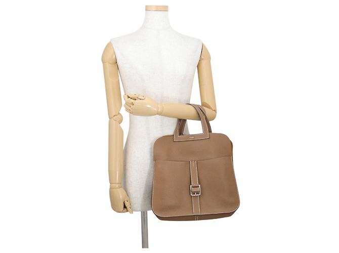 Hermès Bolsa Hermes Kara em couro Alezan Marrom - vista 4