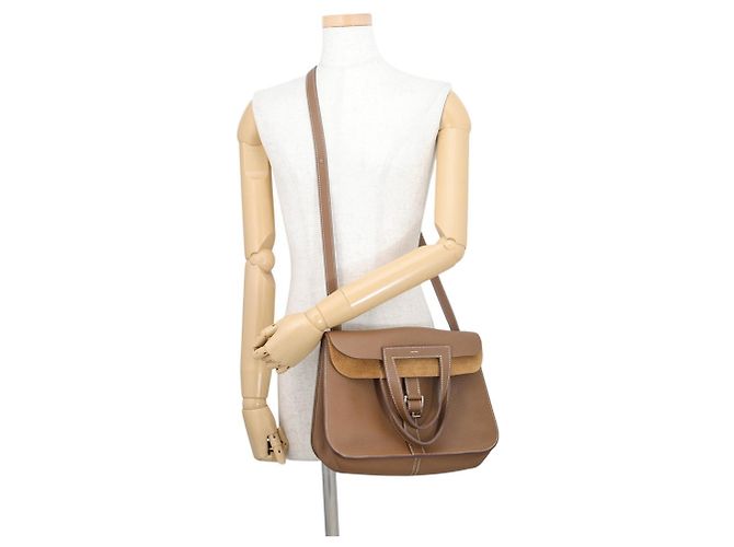 Hermès Bolsa Hermes Kara em couro Alezan Marrom - vista 5