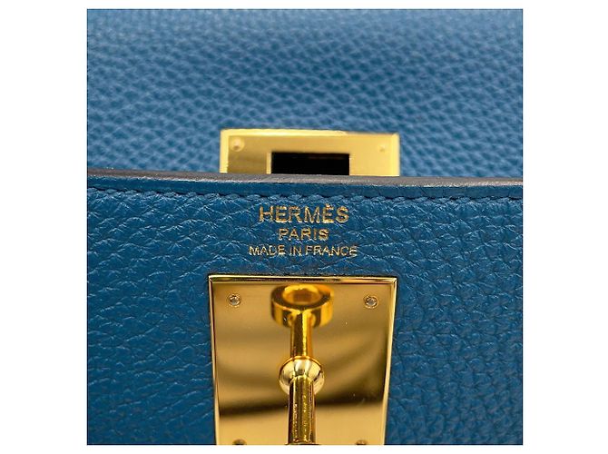 Hermès Hermes Kelly 28 Handtasche Blau - Ansicht 14