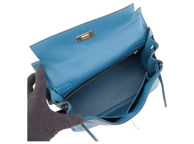 Hermès Hermes Kelly 28 Handtasche Blau - Ansicht 6