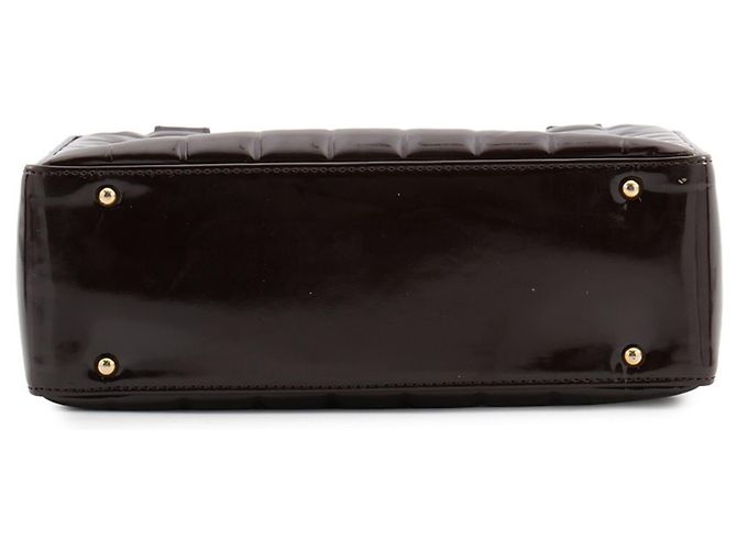 Chanel Chocolate Bar Tote Bag aus Lackleder Braun - Ansicht 3