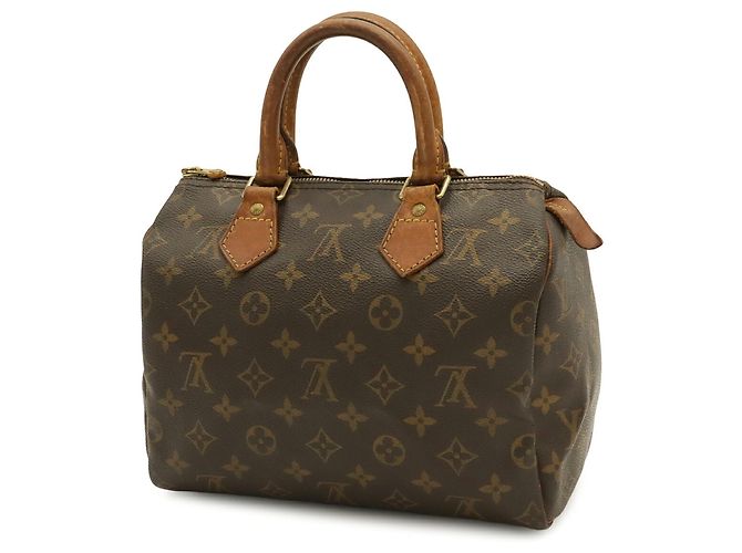 Borsa Louis Vuitton Monogram Speedy 25 Marrone Monogramma - vista 3