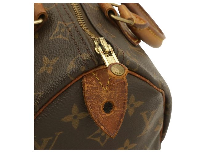 Borsa Louis Vuitton Monogram Speedy 25 Marrone Monogramma - vista 6