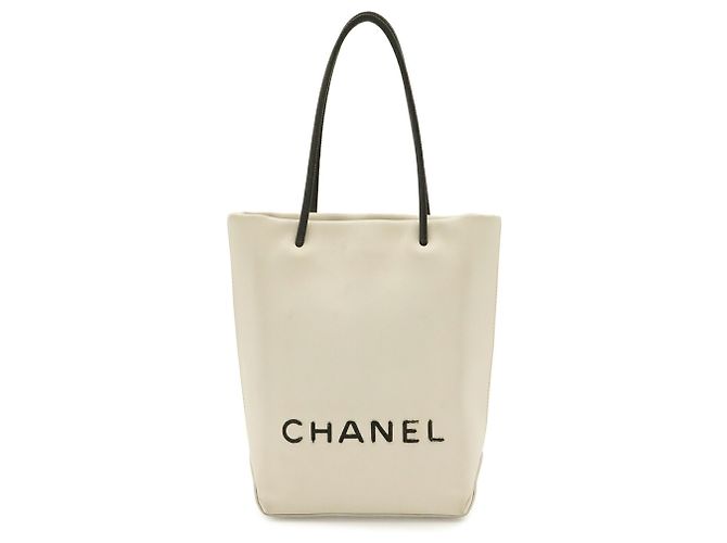 Bolso Chanel Essential Tote PM Small Negro Blanco Amarillo - vista 2