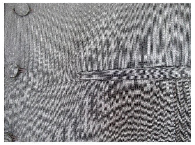 Corneliani Sakko und Weste Set aus Wolle & Seide Grau - Ansicht 13