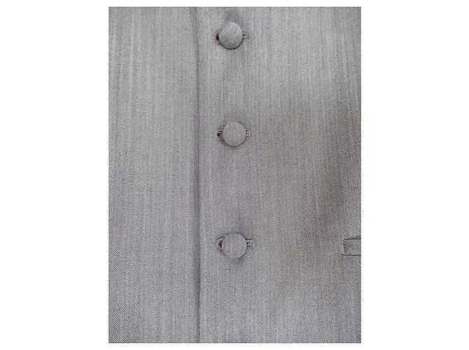 Corneliani Sakko und Weste Set aus Wolle & Seide Grau - Ansicht 14