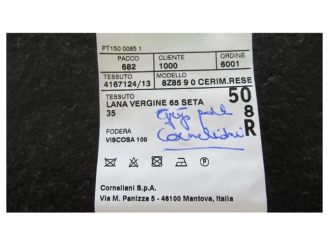 Corneliani Sakko und Weste Set aus Wolle & Seide Grau - Ansicht 16
