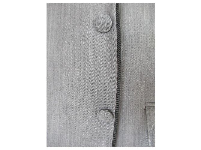Corneliani Sakko und Weste Set aus Wolle & Seide Grau - Ansicht 3