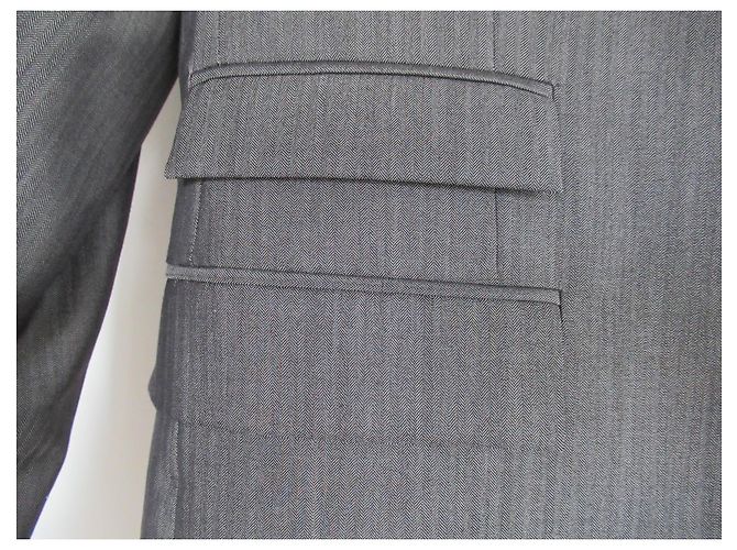 Corneliani Sakko und Weste Set aus Wolle & Seide Grau - Ansicht 5
