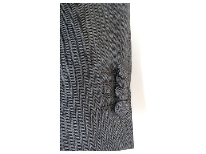 Corneliani Sakko und Weste Set aus Wolle & Seide Grau - Ansicht 6