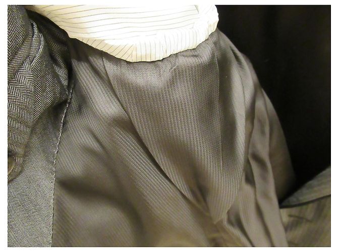 Corneliani Sakko und Weste Set aus Wolle & Seide Grau - Ansicht 7