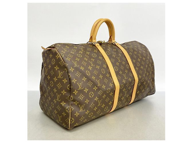 Keepall Borsa Boston Louis Vuitton Marrone - vista 2