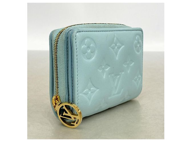 Louis Vuitton Monogram Embossed Portefeuille Lou Wallet Blu - vista 2