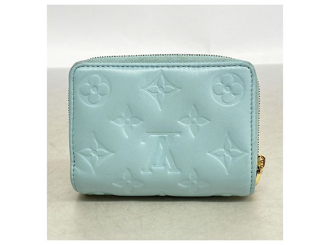 Louis Vuitton Monogram Embossed Portefeuille Lou Wallet Blu - vista 8