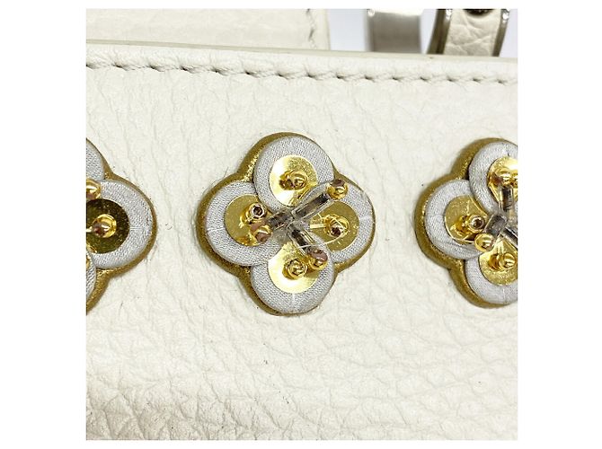 Louis Vuitton Capucines PM Handtasche Weiß - Ansicht 8
