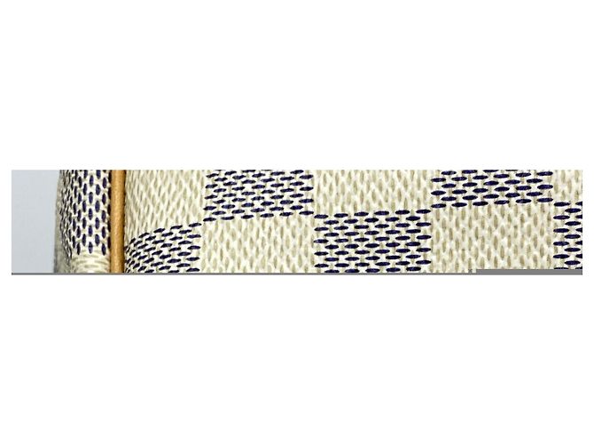 Louis Vuitton Boston Damier Azur Keepall Bandoulière 45 Bianco - vista 5
