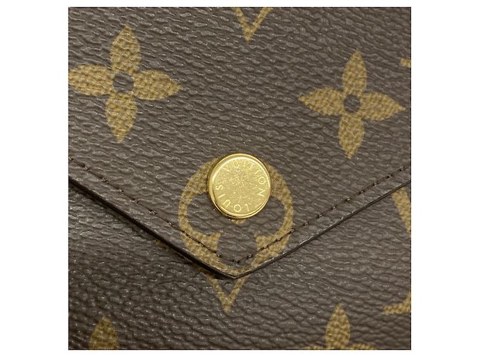 Louis Vuitton Cartera Tri-fold Monogram Victorine M62472 Castaño - vista 7