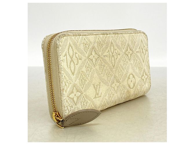 Cartera Zippy de jacquard Monogram Louis Vuitton Castaño Blanco - vista 2