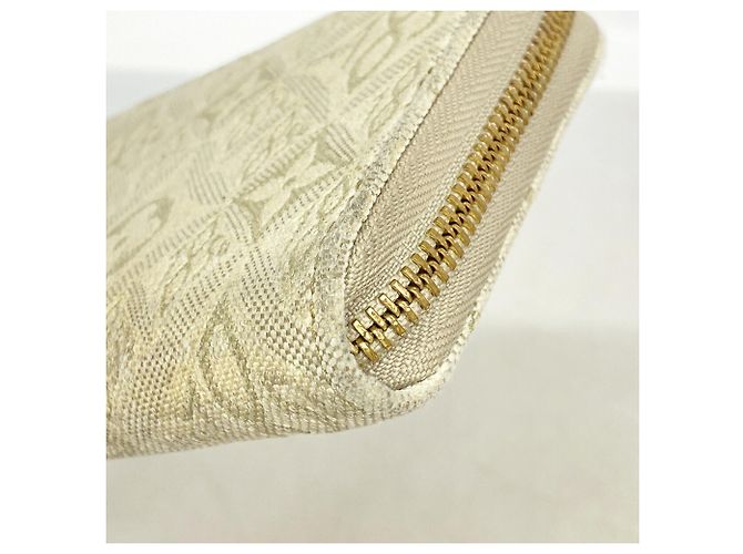 Cartera Zippy de jacquard Monogram Louis Vuitton Castaño Blanco - vista 5