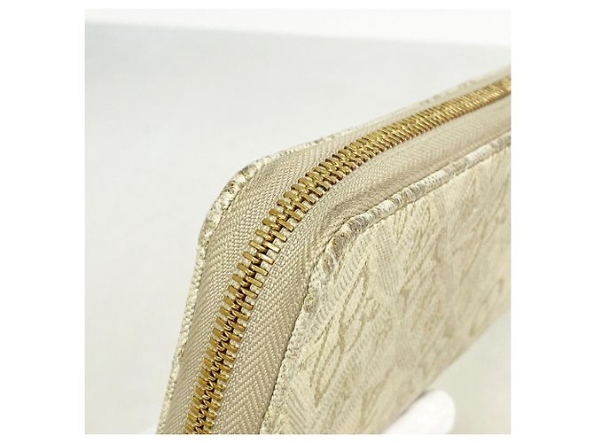 Cartera Zippy de jacquard Monogram Louis Vuitton Castaño Blanco - vista 6
