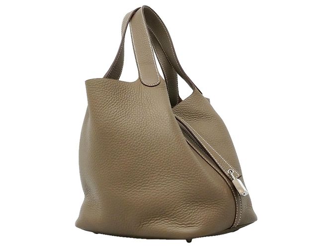 Hermès Bolsa Hermes Picotin Lock MM Taupe - vista 2