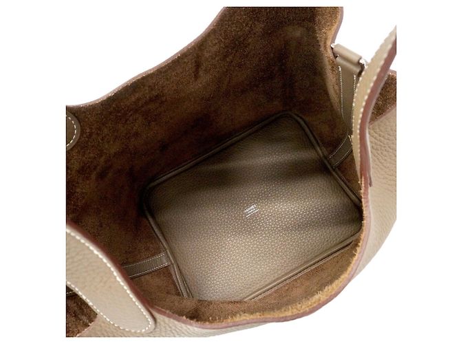 Hermès Bolsa Hermes Picotin Lock MM Taupe - vista 4