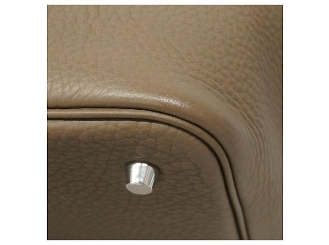 Hermès Bolsa Hermes Picotin Lock MM Taupe - vista 6