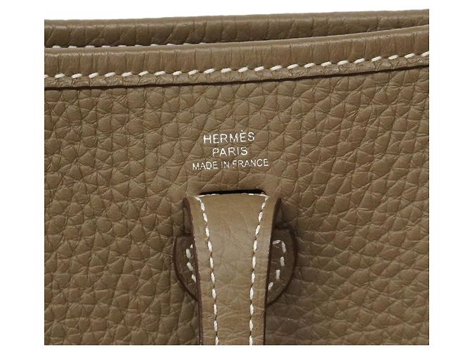 Hermès Hermes Schultertasche Evelyne TPM Taupe - Ansicht 5