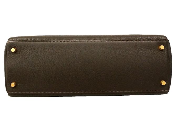 Hermès Borsa Hermes Kelly 35 in pelle Togo Marrone - vista 3