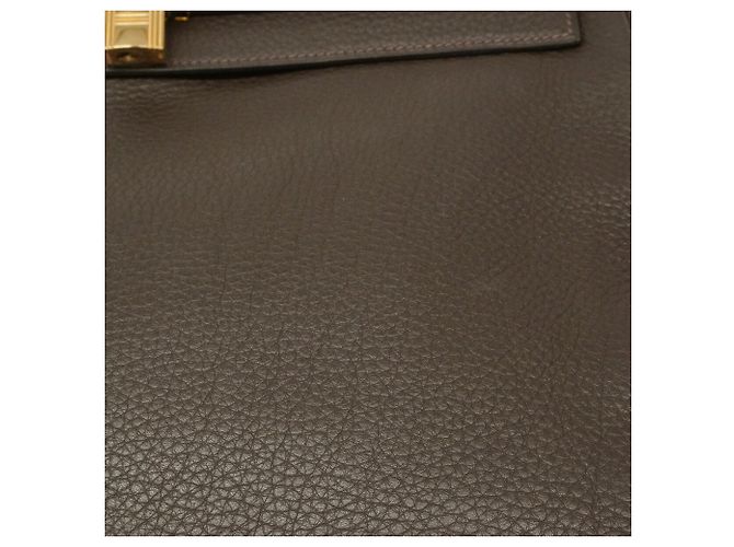 Hermès Borsa Hermes Kelly 35 in pelle Togo Marrone - vista 9