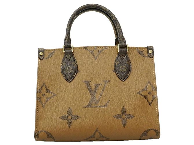Louis Vuitton Monogram Giant Reverse OnTheGo PM Handtasche Braun - Ansicht 11