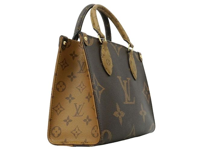 Louis Vuitton Monogram Giant Reverse OnTheGo PM Handtasche Braun - Ansicht 2