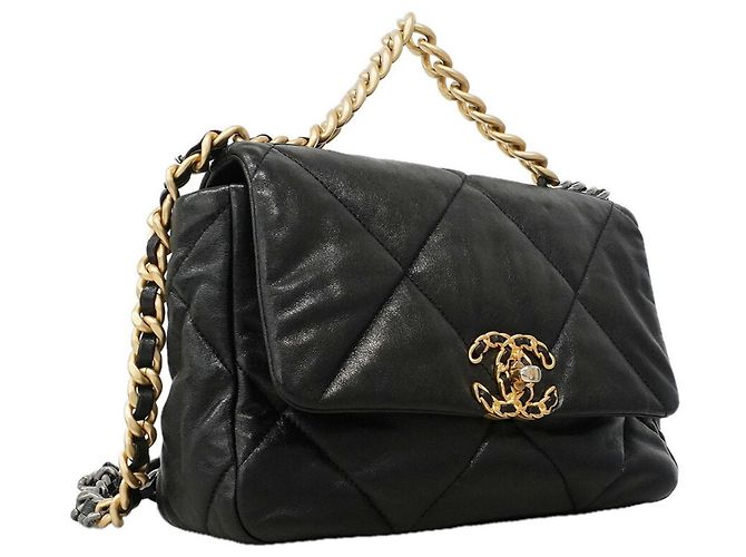 Borsa Chanel in pelle di vitello nera Nero - vista 2