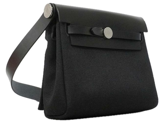 Hermès Hermes Herbag Zip Mini Schultertasche Schwarz - Ansicht 2