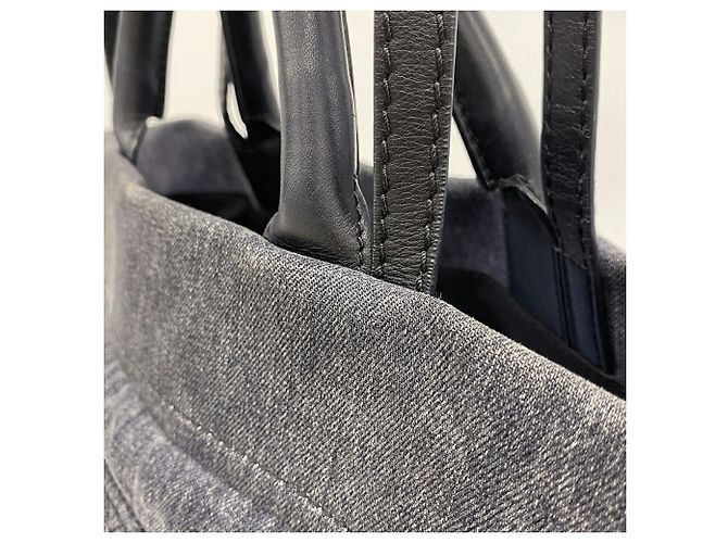 Borsa 2-Way Chanel in denim grigio Marrone - vista 11
