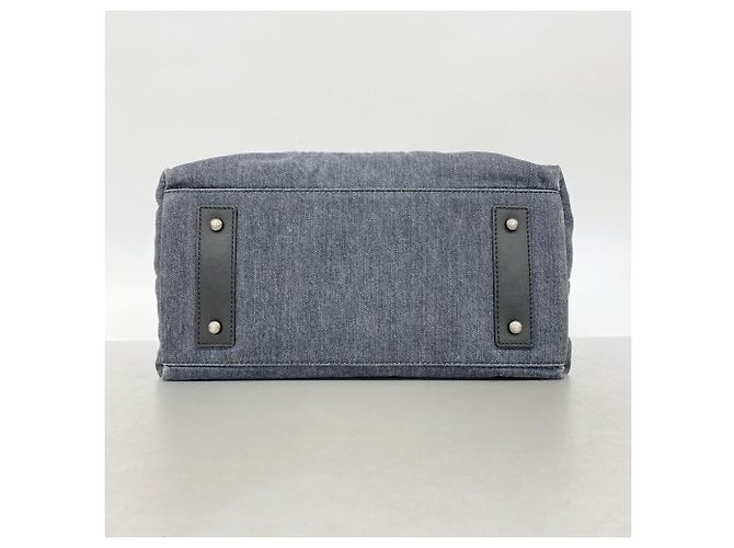 Borsa 2-Way Chanel in denim grigio Marrone - vista 3