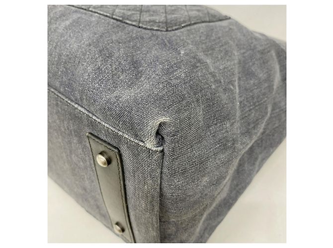 Borsa 2-Way Chanel in denim grigio Marrone - vista 6