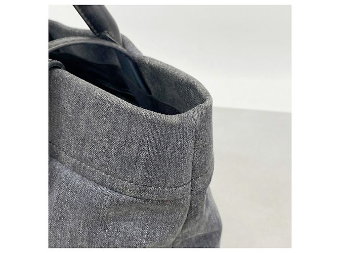 Borsa 2-Way Chanel in denim grigio Marrone - vista 7