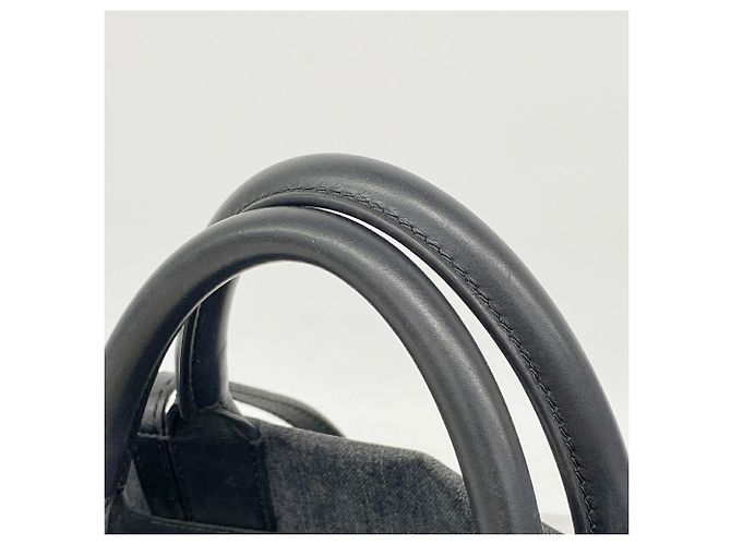 Borsa 2-Way Chanel in denim grigio Marrone - vista 8