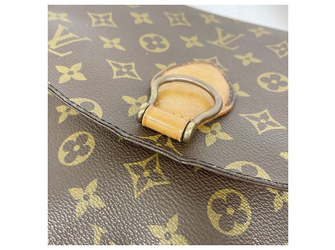 Borsa a tracolla Louis Vuitton Monogram Saint Cloud GM Marrone - vista 12