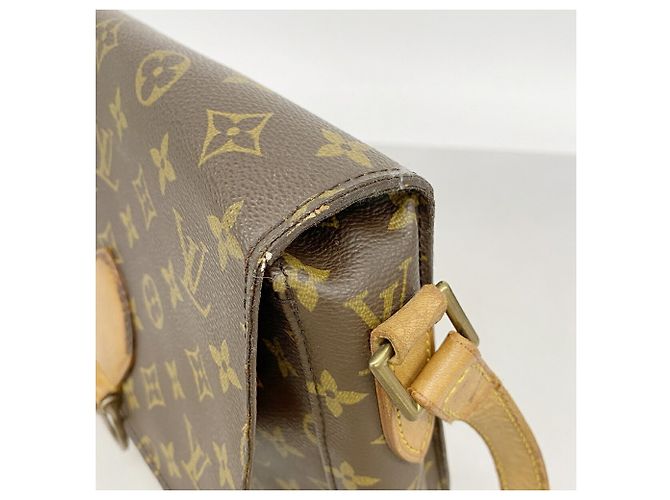 Borsa a tracolla Louis Vuitton Monogram Saint Cloud GM Marrone - vista 7