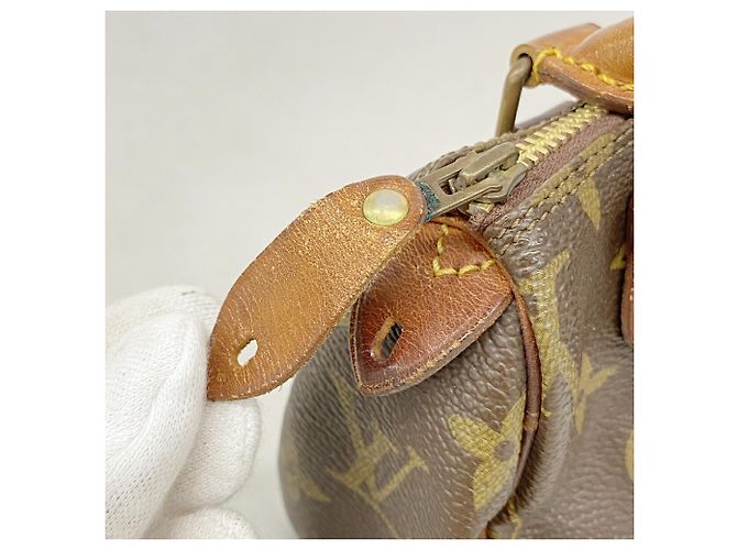 Borsa a mano Louis Vuitton Monogram Mini Speedy M41534 Marrone - vista 8