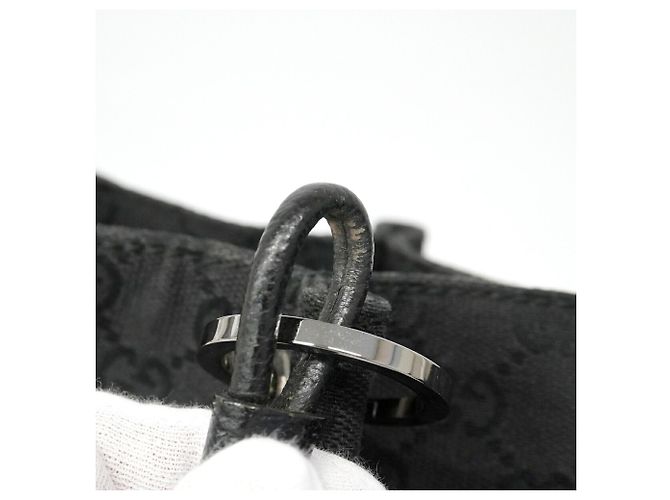Borsa Tote Gucci GG Canvas Nero - vista 10