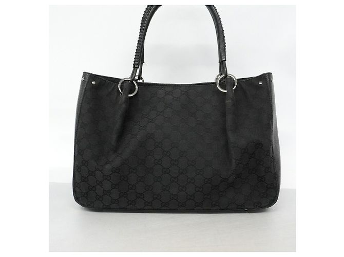 Borsa Tote Gucci GG Canvas Nero - vista 11