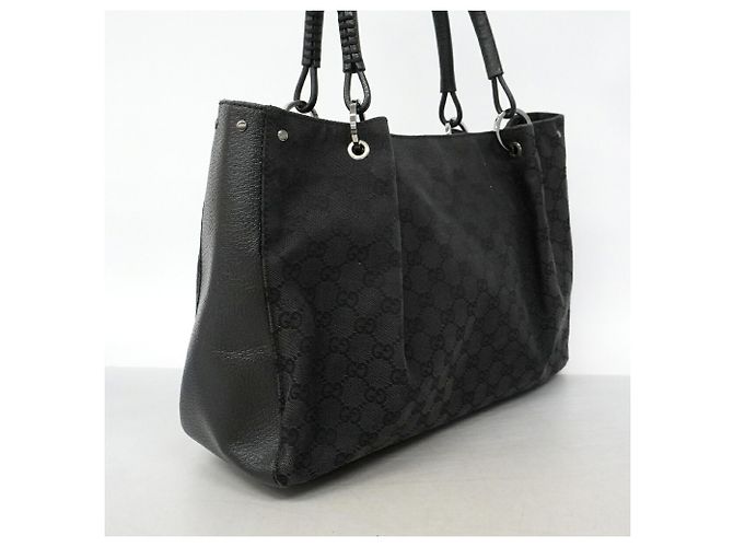 Borsa Tote Gucci GG Canvas Nero - vista 2