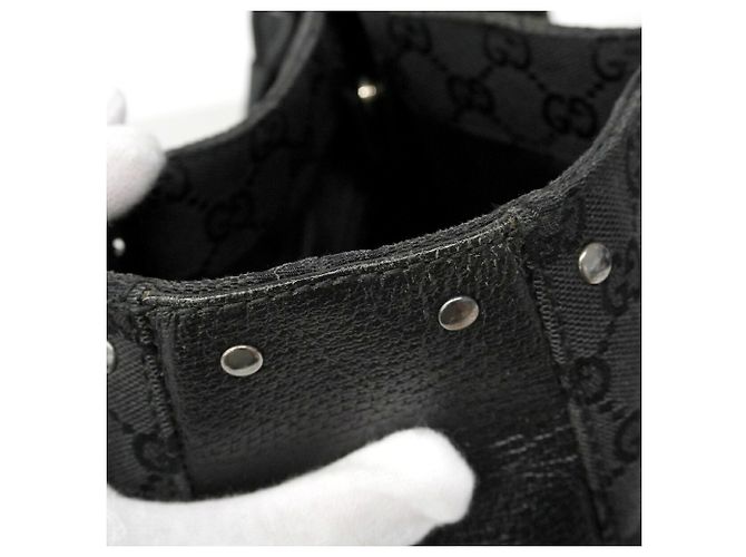 Borsa Tote Gucci GG Canvas Nero - vista 7