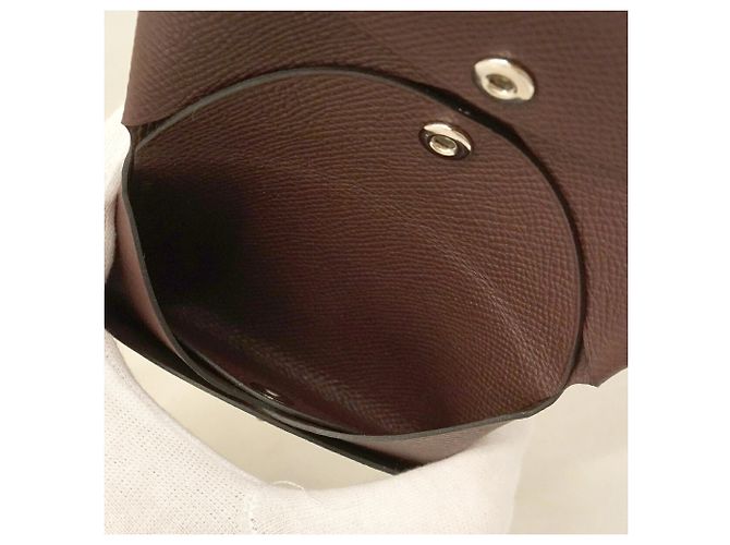 Hermès Hermes Calvi Duo Wallet/Coin Case Brown - view 4