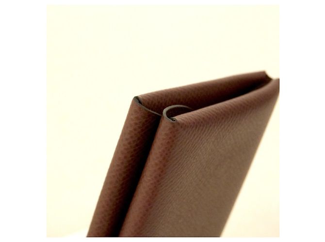 Hermès Hermes Calvi Duo Wallet/Coin Case Brown - view 6
